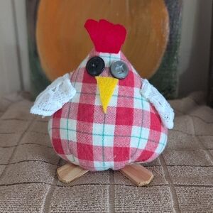 Plaid Chicken Decor